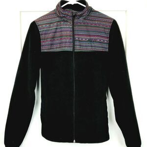 VTG Fila Sport Biella Black Full Zip High-Pile Western Southwest Fleece SZ XL